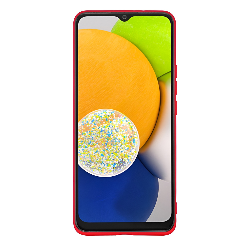 Helmet Case Liquid Silicone Samsung A03, Red - Image 2