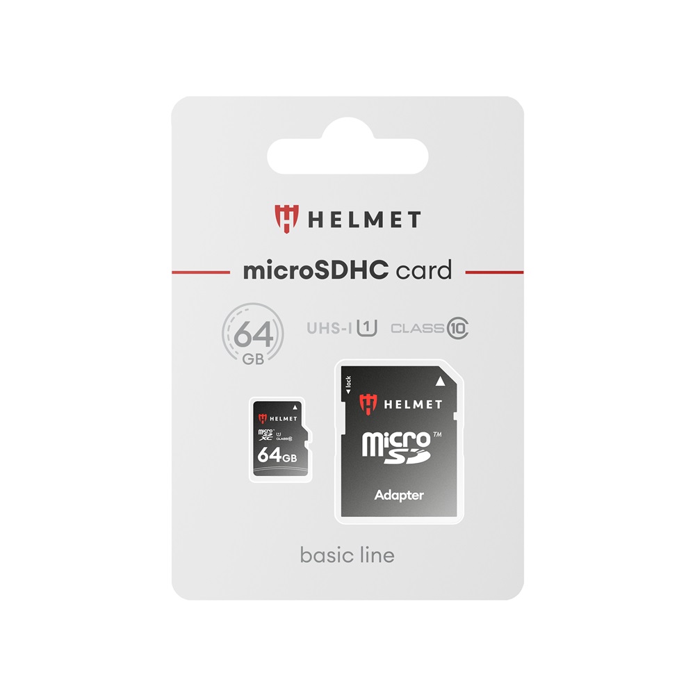Helmet MicroSD Card (Class 10) UHS-I (U1) + SD Adapter, Basic Line, 64 GB - Image 2