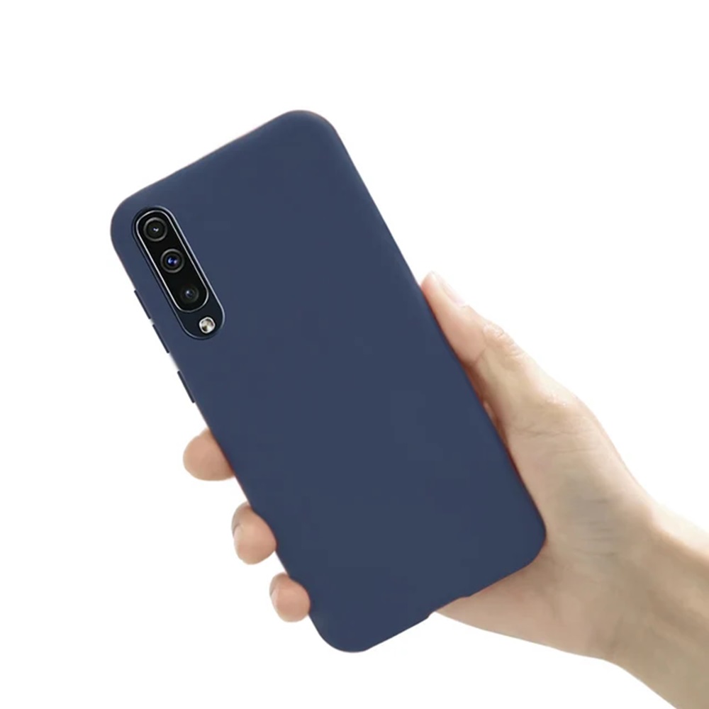 Helmet Case Liquid Silicone Samsung A30S, Dark Blue - Image 2