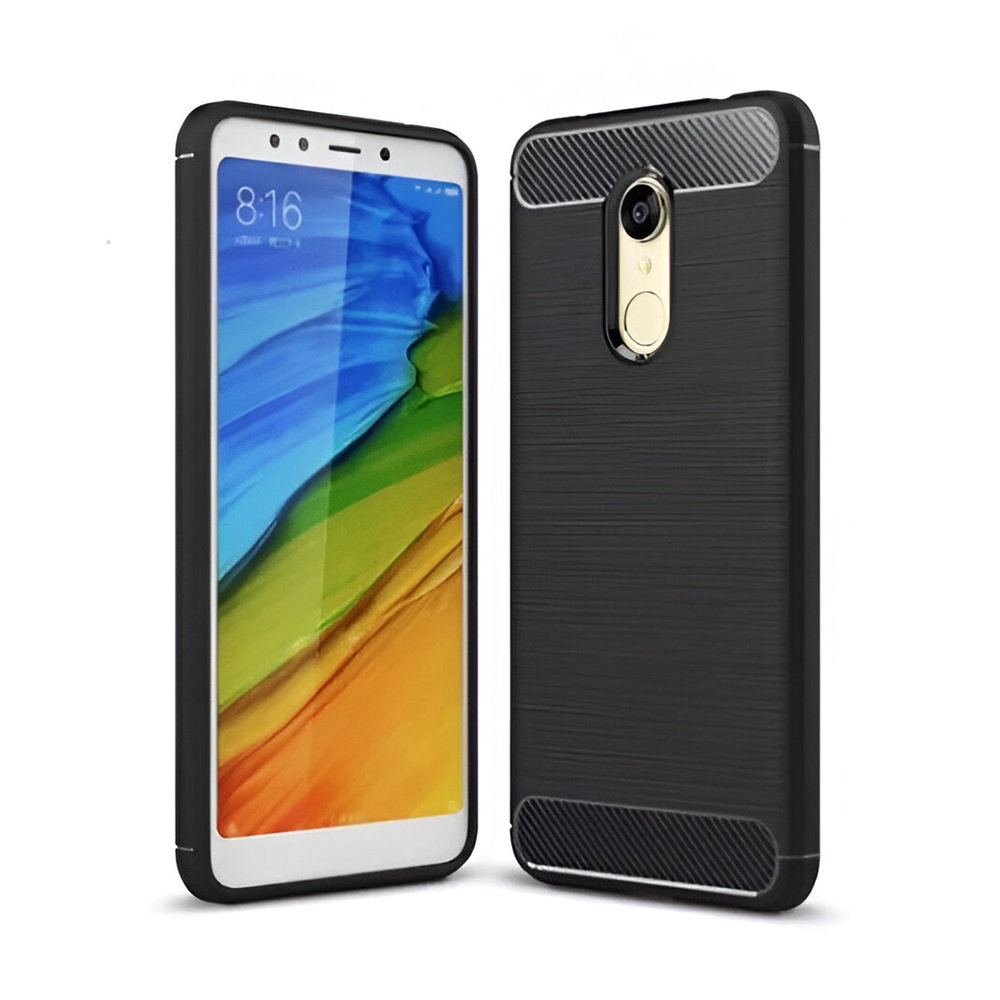 Helmet Case Carbon Xiaomi Redmi 5 , Black - Image 2