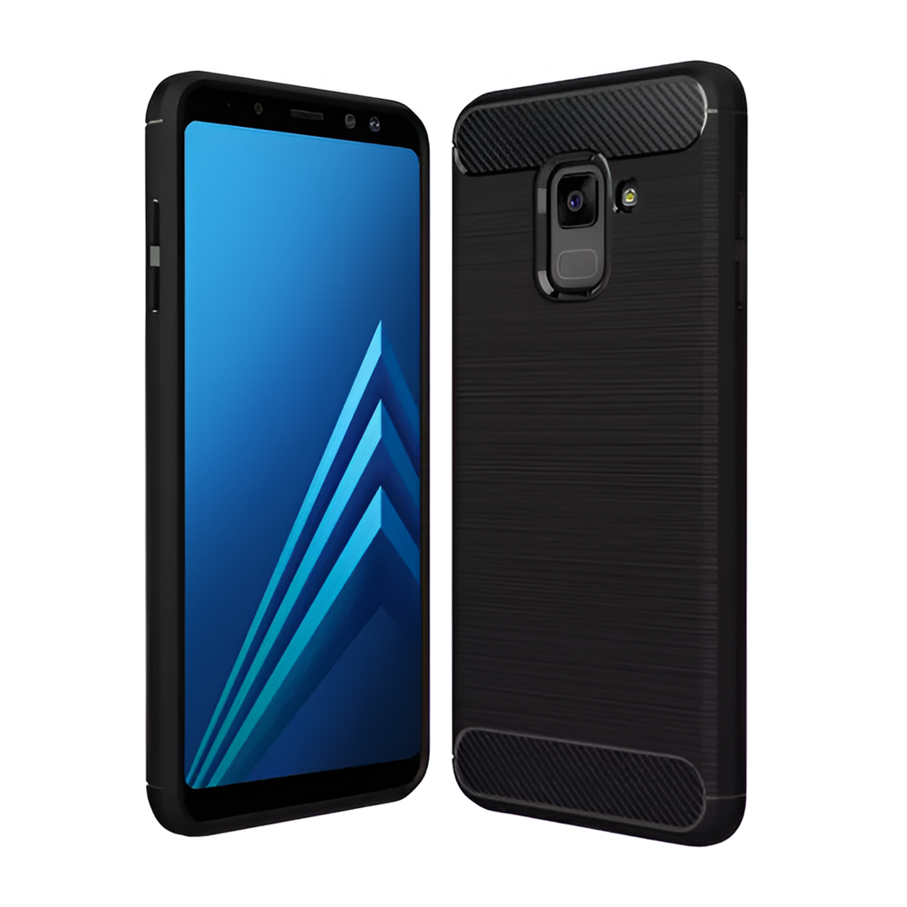Helmet Case Carbon Samsung A8 (2018), Black - Image 2