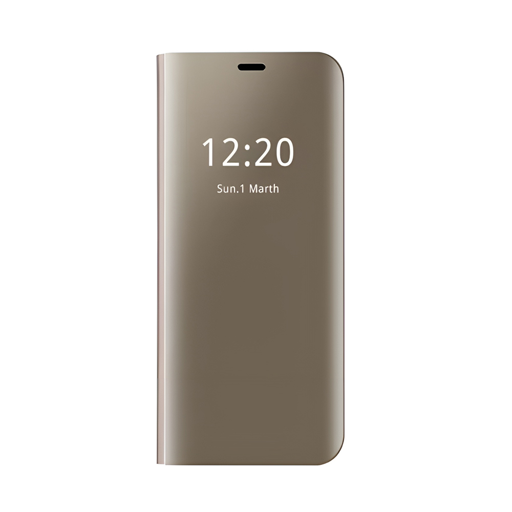 Helmet Case Mirror Flip Samsung J6 Plus, Gold