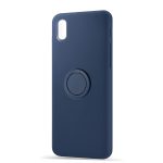 Helmet Case with Ring Liquid Silicone Samsung A10, Blue