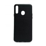 Helmet Case Liquid Silicone Grid Samsung A20S, Black