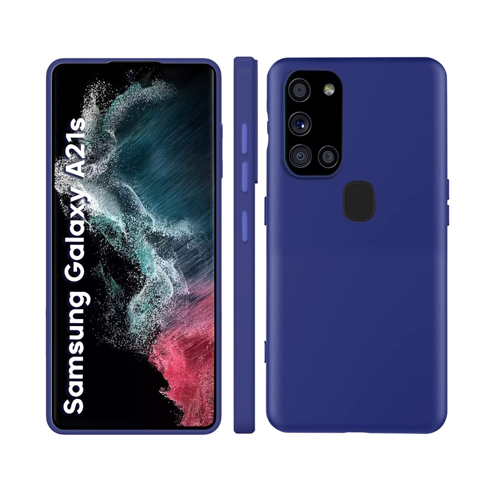 Helmet Case Liquid Silicone Samsung A21S, Blue - Image 2