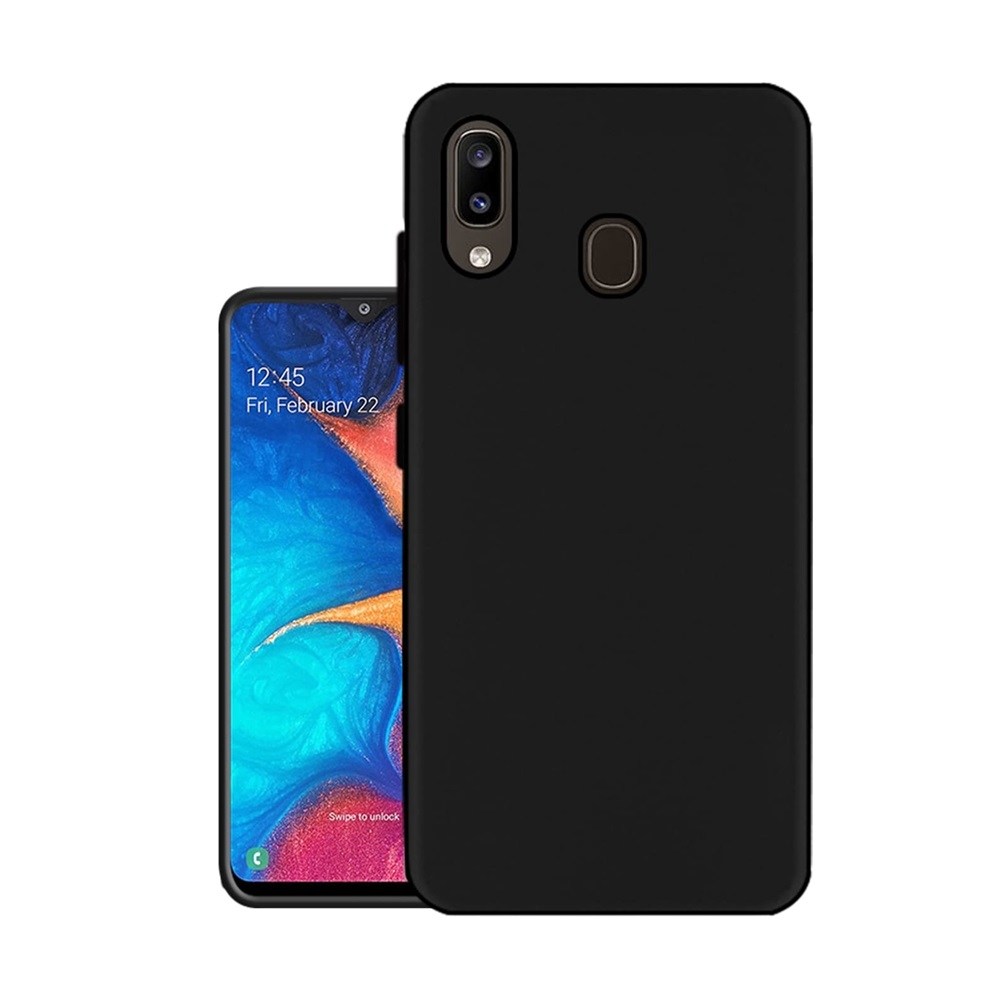 Helmet Case Liquid Silicone Samsung A30, Black - Image 2