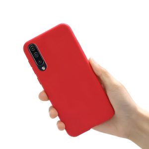 Helmet Case Liquid Silicone Samsung A30S, Red