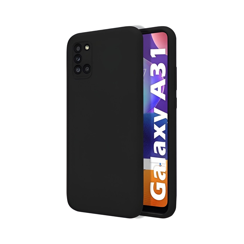 Helmet Case Liquid Silicone Samsung A31, Black - Image 2