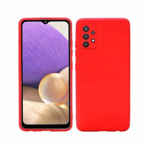 Helmet Case Liquid Silicone Samsung A32, Red