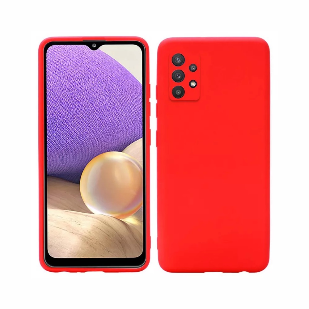 Helmet Case Liquid Silicone Samsung A32, Red