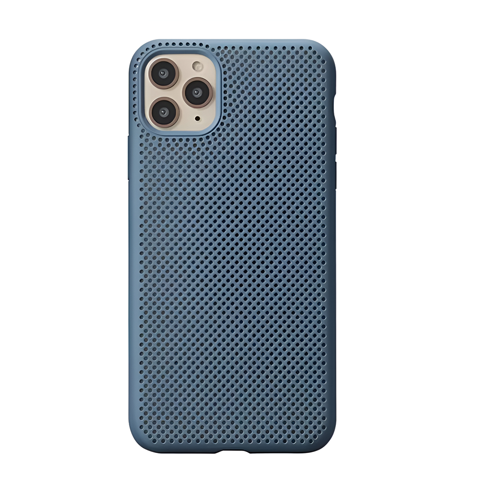 Helmet Case Liquid Silicone Grid iPhone 11 Pro Max, Blue