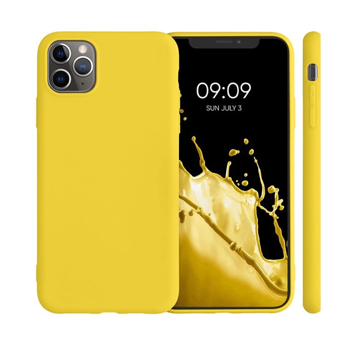Helmet Case Liquid Silicone iPhone 11 Pro, Yellow - Image 3