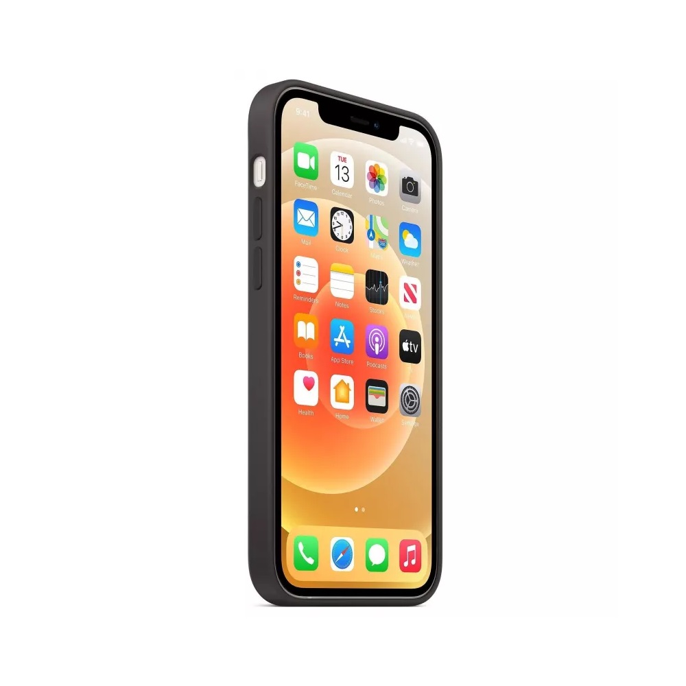 Helmet Case Liquid Silicone iPhone 12, Black - Image 3