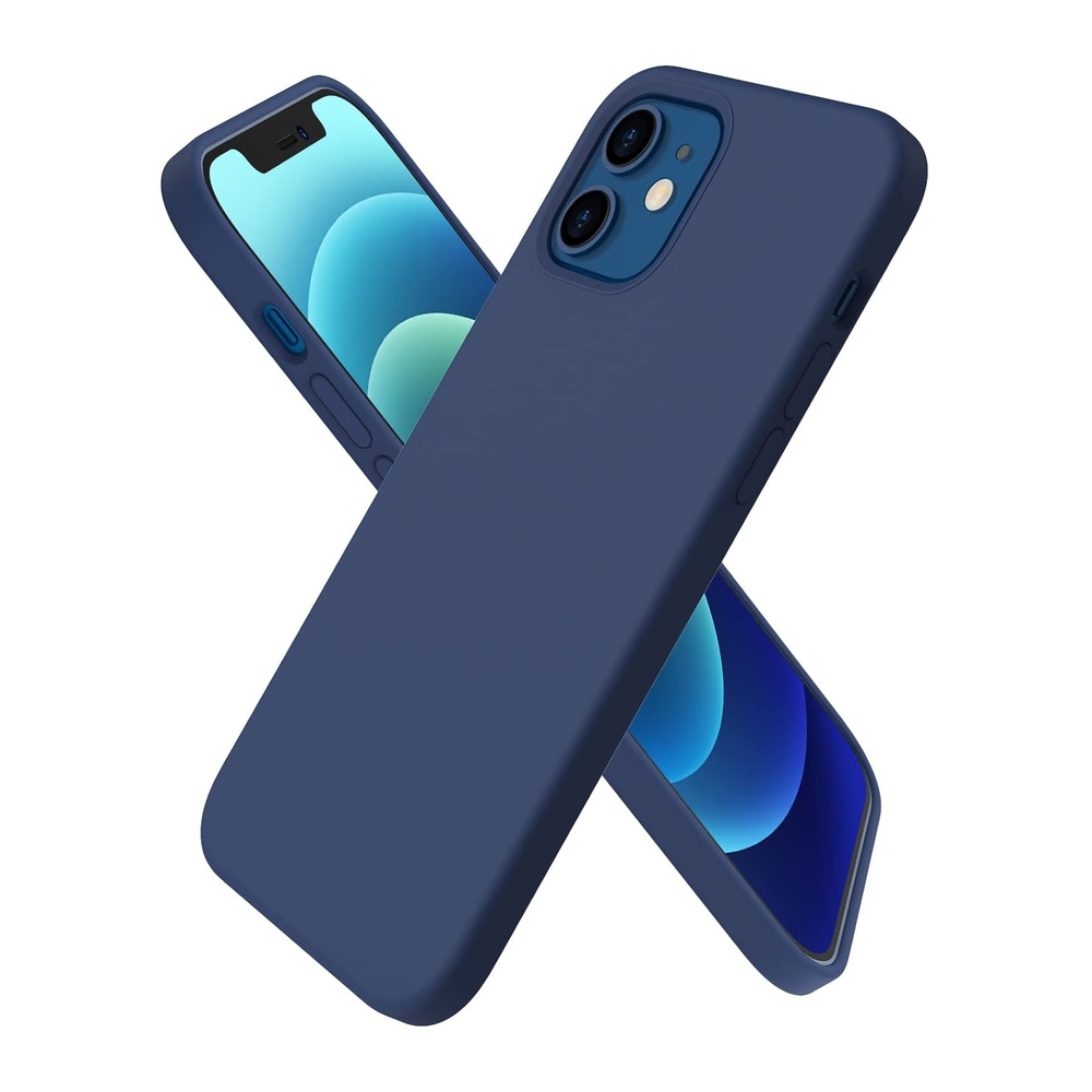 Helmet Case Liquid Silicone iPhone 12 Mini, Navy Blue - Image 2