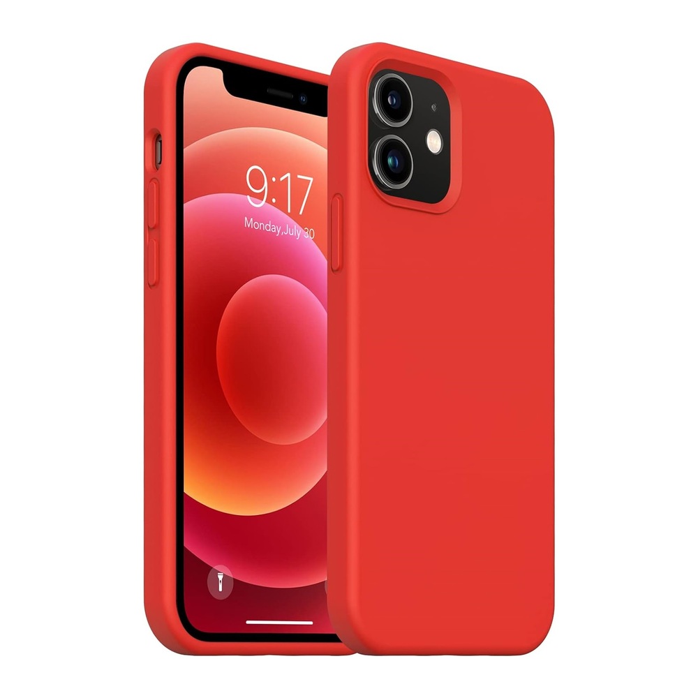 Helmet Case Liquid Silicone iPhone 12 Mini, Red - Image 2