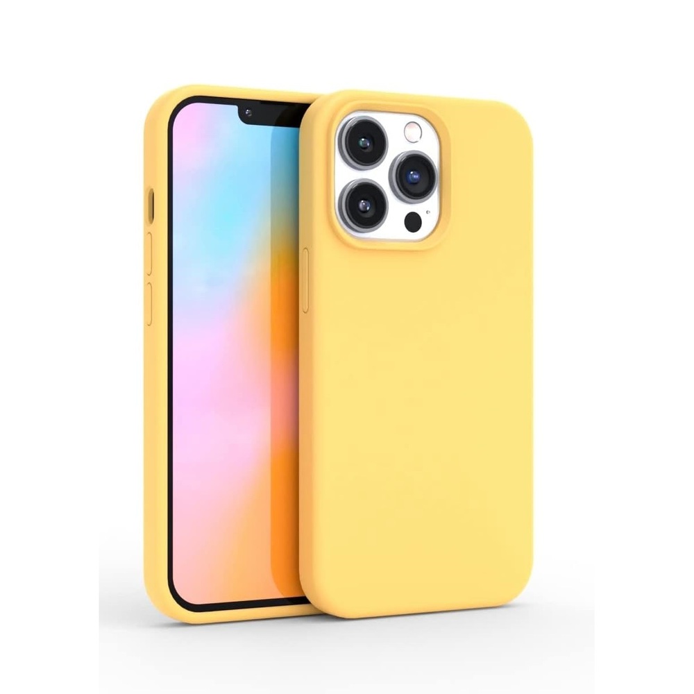 Helmet Case Liquid Silicone iPhone 12 Pro Max, Yellow - Image 2