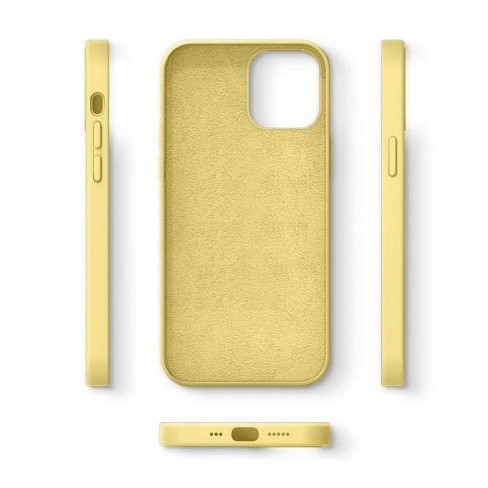 Helmet Case Liquid Silicone iPhone 12 Pro, Yellow - Image 2