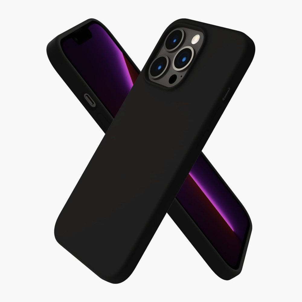 Helmet Case Liquid Silicone iPhone 13 Pro, Black - Image 2