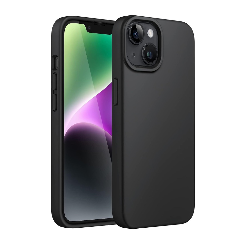 Helmet Case Liquid Silicone iPhone 15 Plus/14 Plus, Black