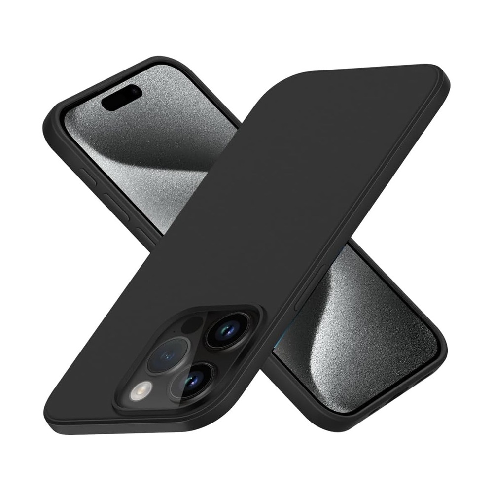 Helmet Case Liquid Silicone iPhone 15 Pro Max, Black - Image 2