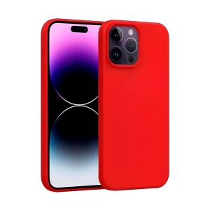 Helmet Case Liquid Silicone iPhone 14 Pro Max, Red