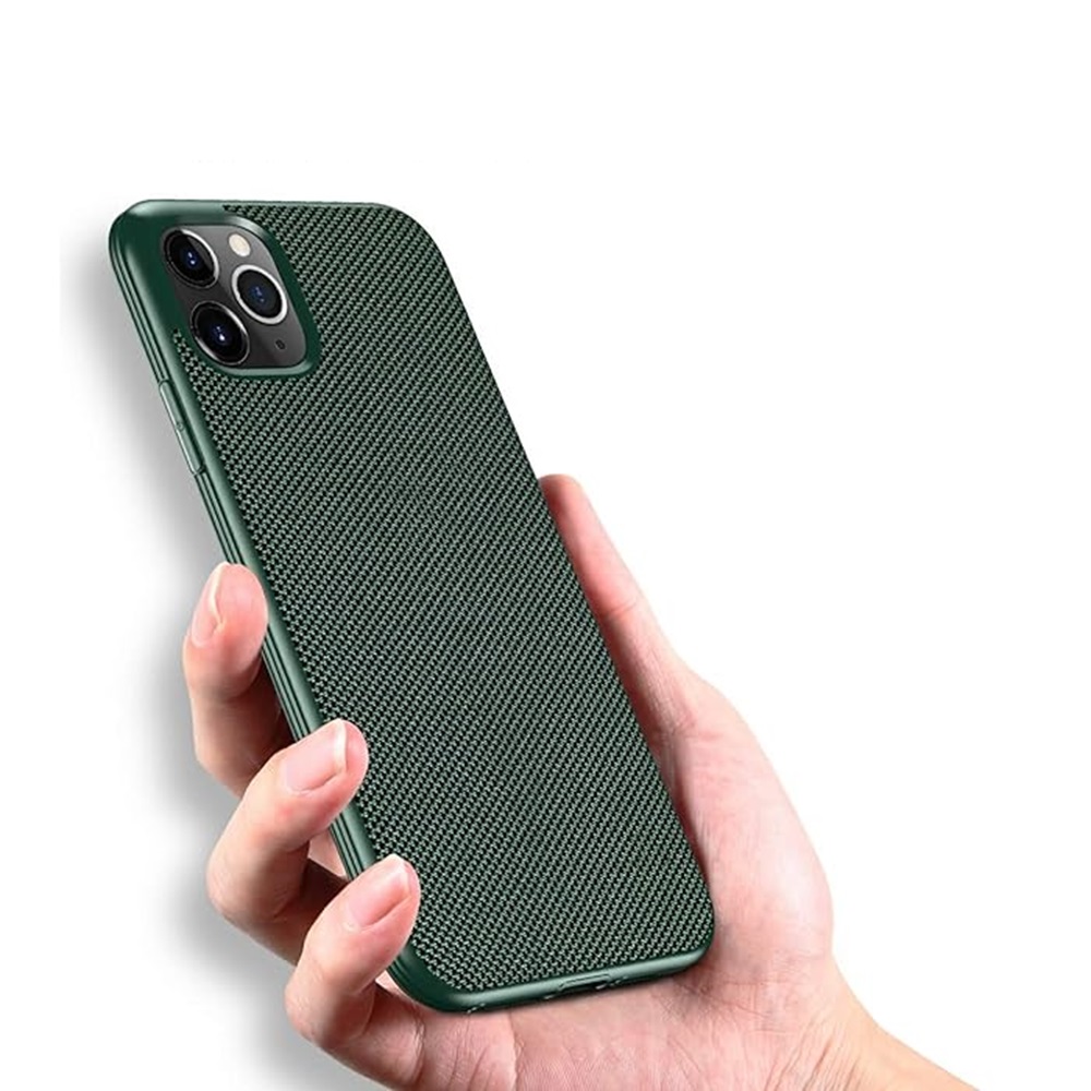 Helmet Case TPU Nylon Series iPhone 11 Pro, Green - Image 2