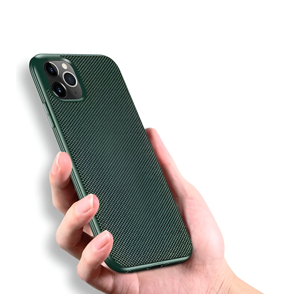 Helmet Case TPU Nylon Series iPhone 11 Pro Max, Green - Image 3