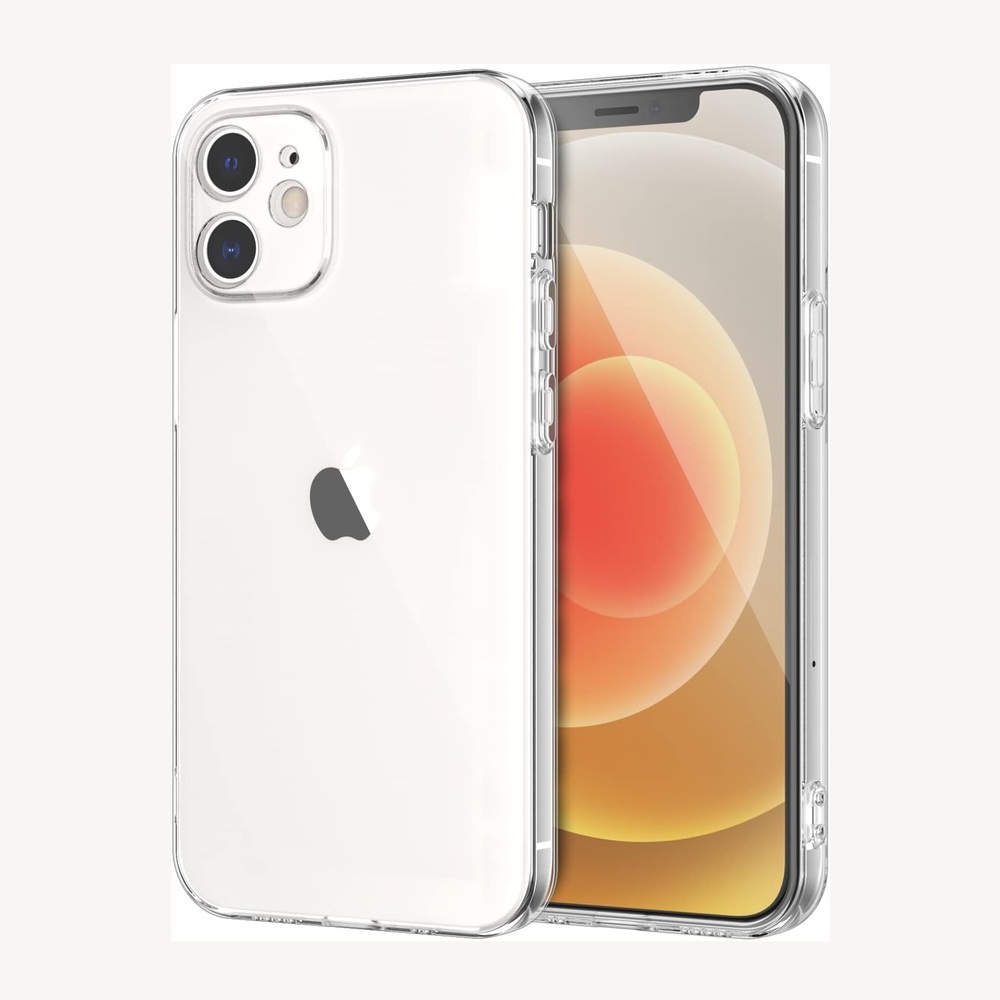 Helmet Case TPU Soft iPhone 12, Clear - Image 2