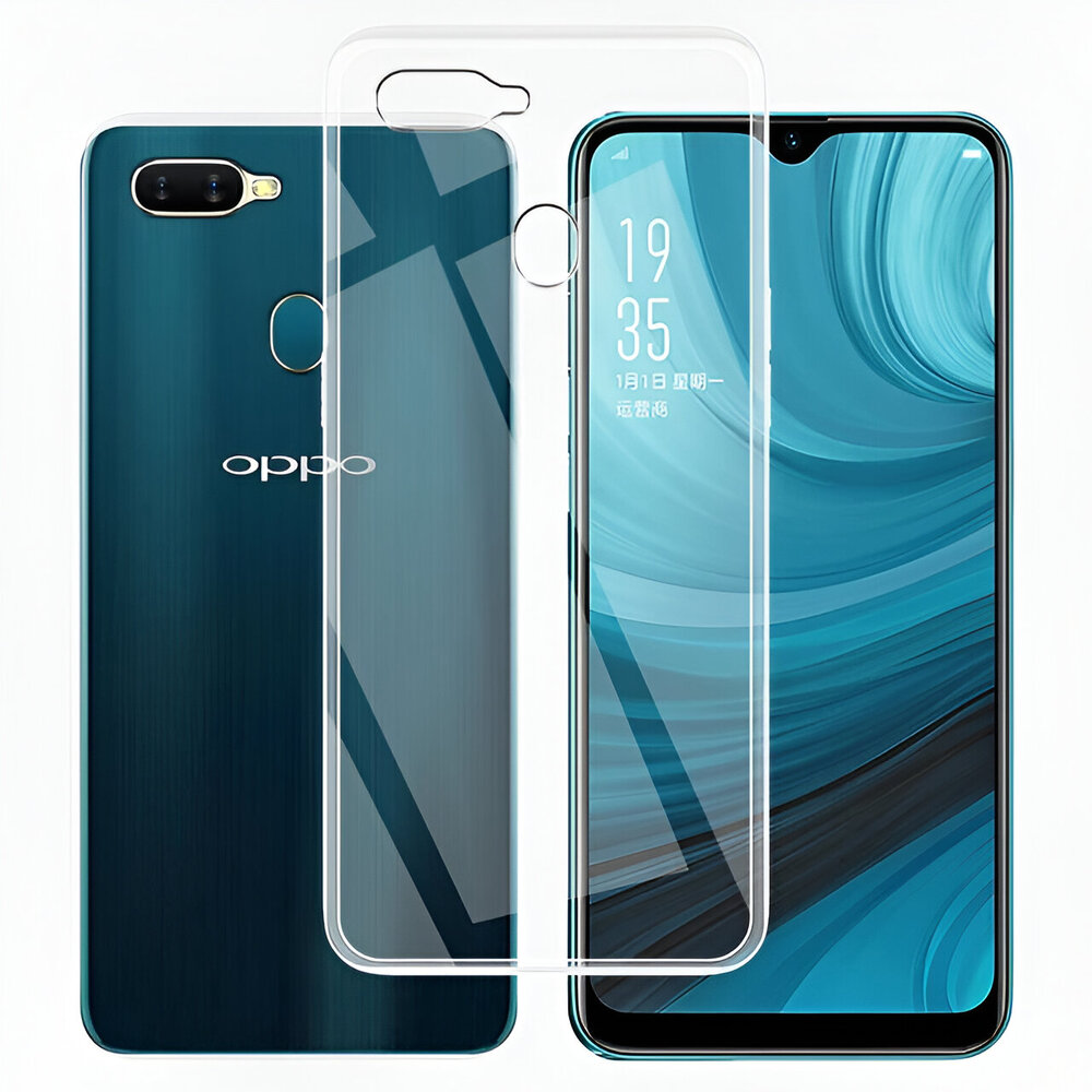 Helmet Case TPU Soft Oppo A12, Clear - Image 2