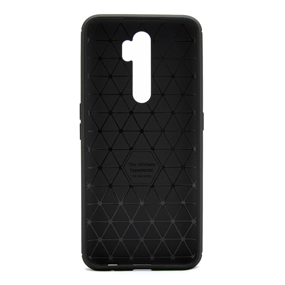 Helmet Case TPU Leather Texture OPPO A9 2020, Black - Image 2