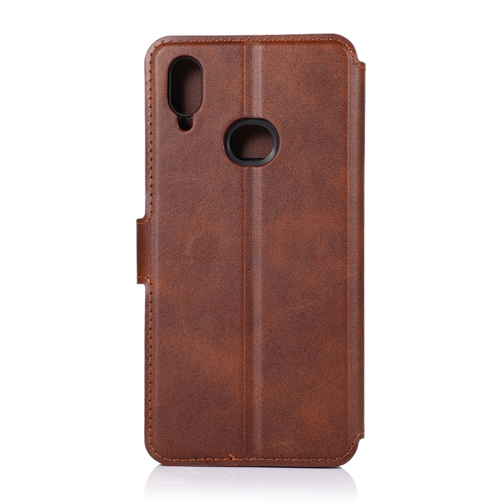 Helmet Case TPU Leather Nylon Samsung A10S, Brown/Red - Image 2
