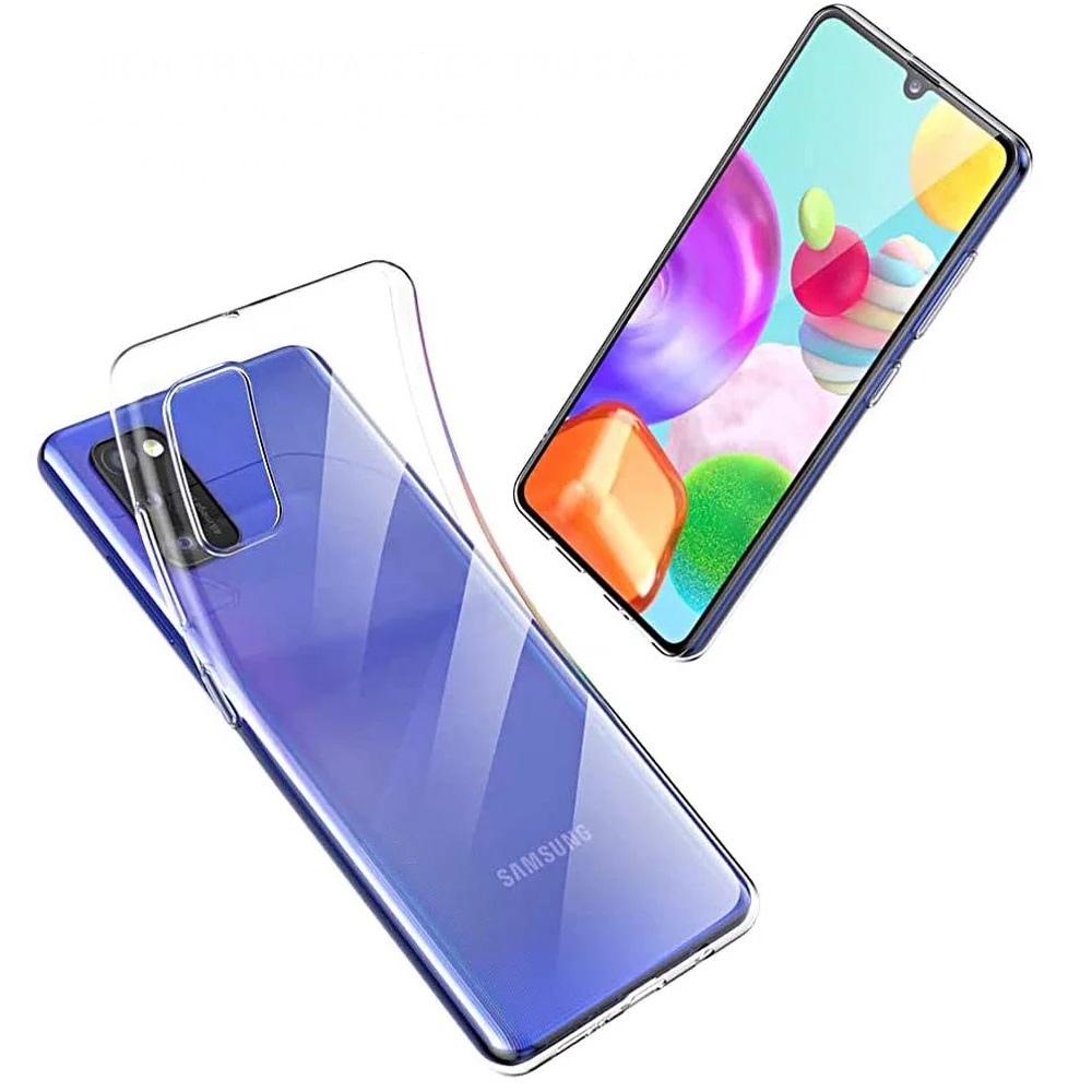 Helmet Case TPU Soft Samsung A41, Clear - Image 2