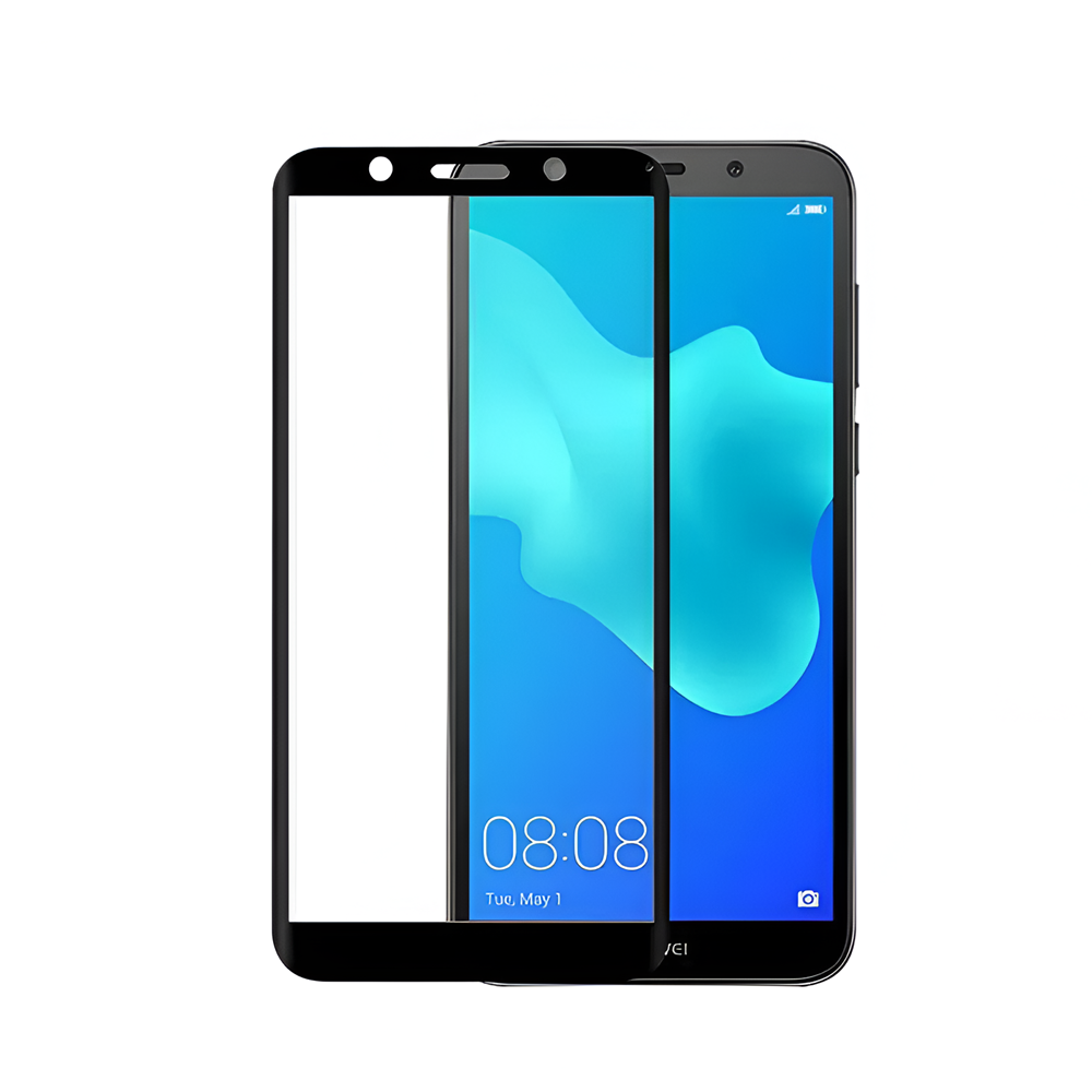 Helmet Full Coverage Glass 2.5D Huawei Y5 (2018), Black - Image 2