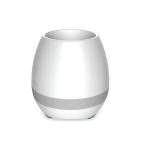 Helmet Speaker Music Flowerpot, White