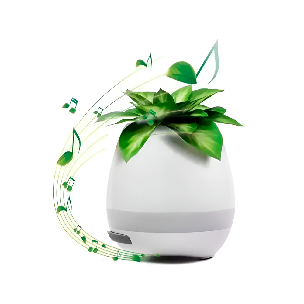 Helmet Speaker Music Flowerpot, White - Image 2