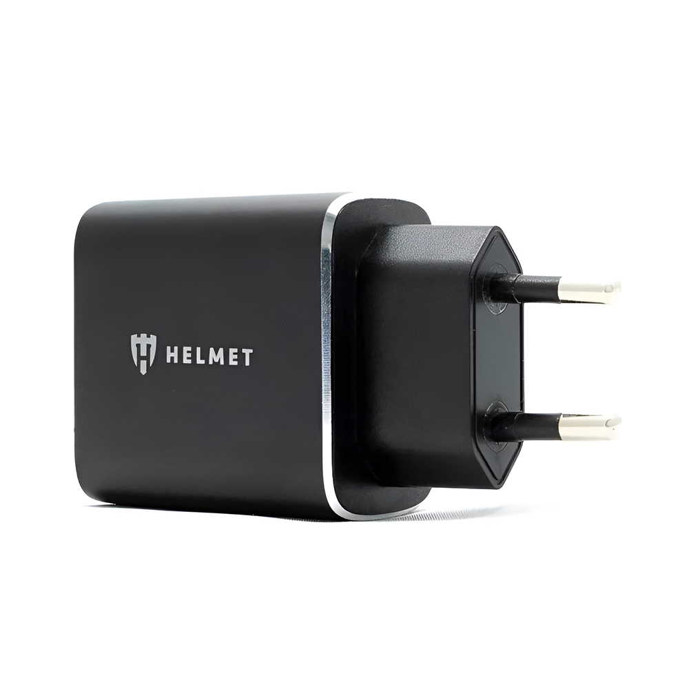 Helmet Wall Charger USB/Type-C QC3.0 18W (Сable 3 in1), Black - Image 2