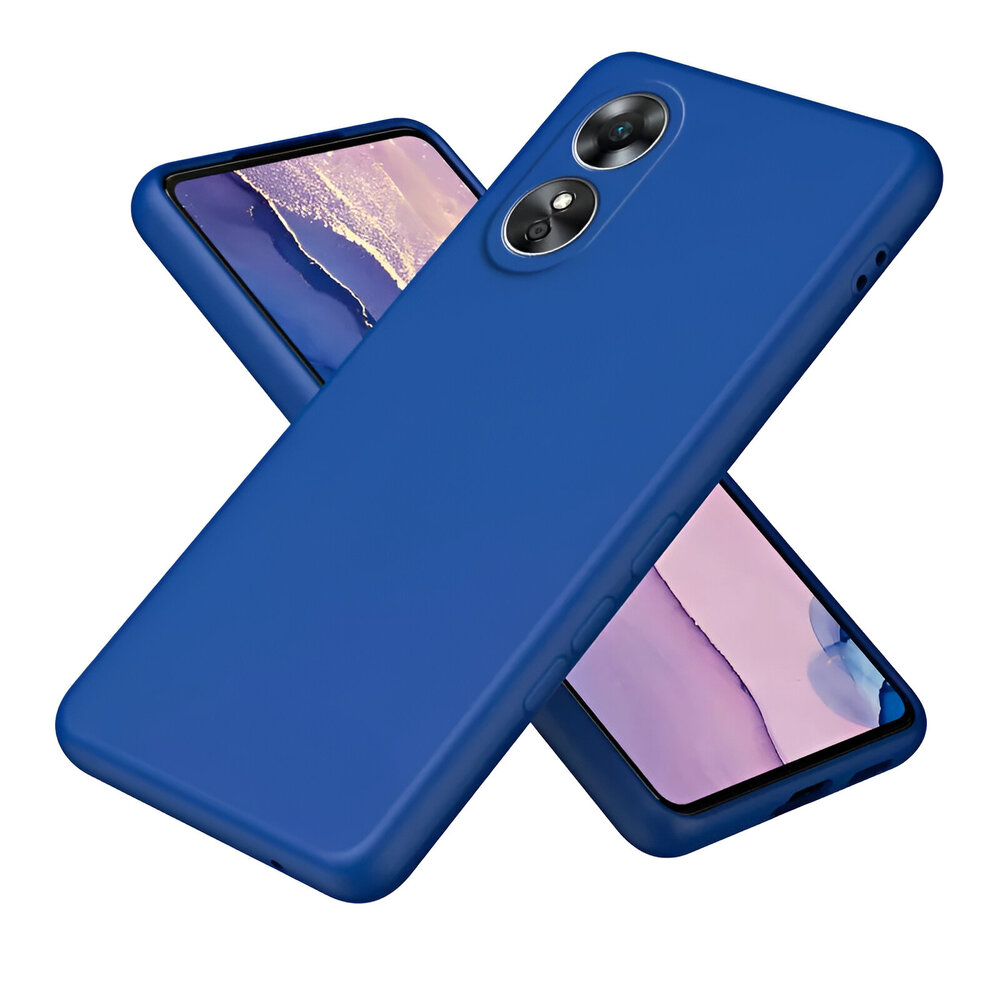 Helmet Case Liquid Silicone Oppo A17, Blue - Image 2