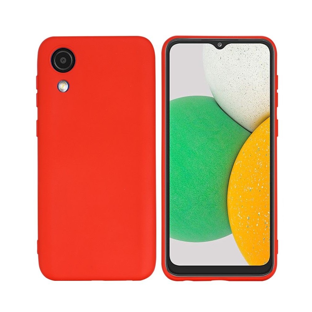 Helmet Case Liquid Silicone Samsung A03 Core, Red - Image 2