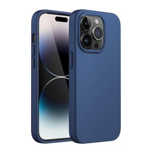 Helmet Case Silicone Soft Touch iPhone 14 Pro, Blue