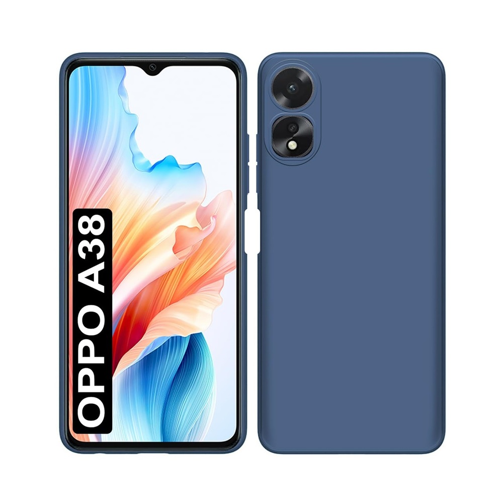 Helmet Case Liquid Silicone Oppo A38, Blue - Image 3