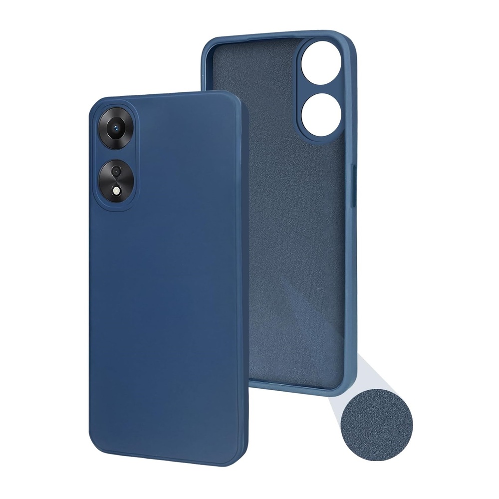 Helmet Case Liquid Silicone Oppo A58, Blue - Image 2