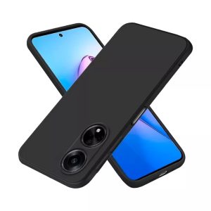 Helmet Case Liquid Silicone Oppo A98, Black