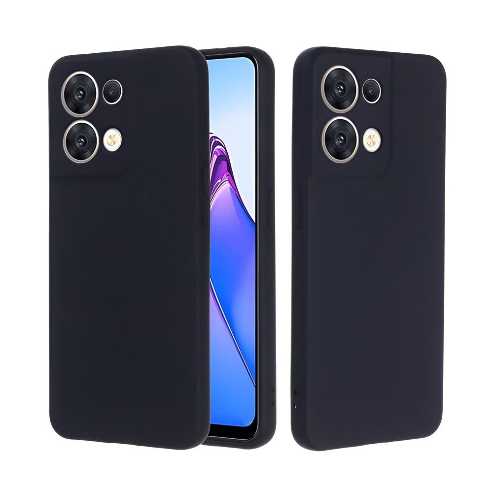 Helmet Case Liquid Silicone Oppo Reno 8, Black - Image 3