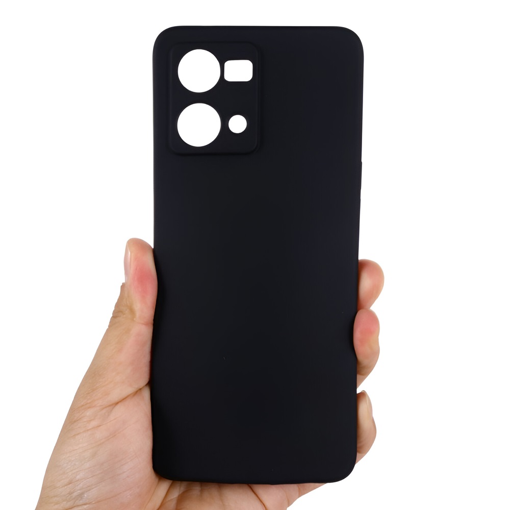 Helmet Case Liquid Silicone Oppo Reno 7, Black - Image 2