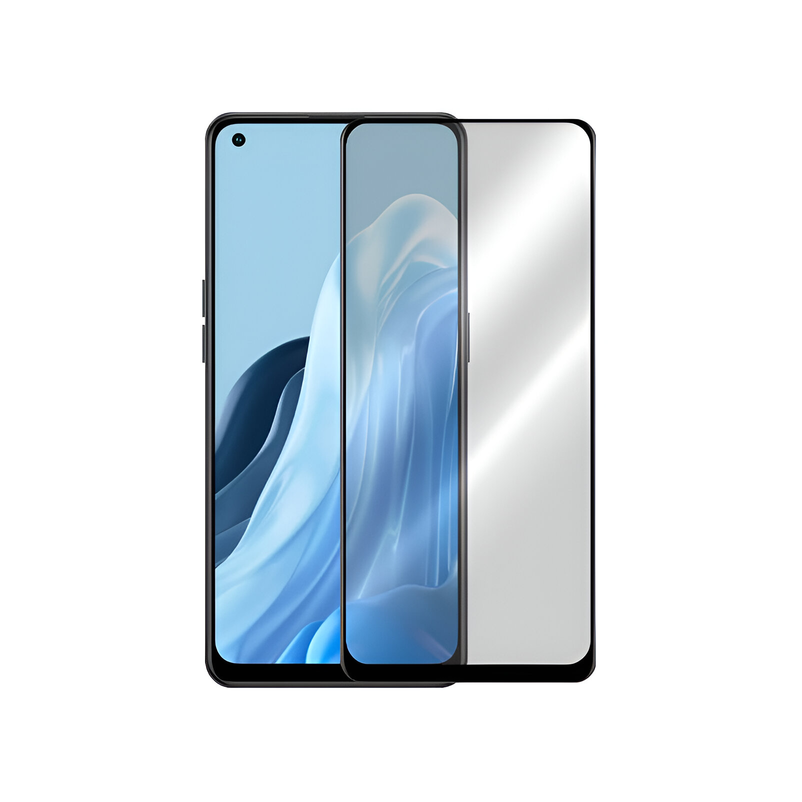 Helmet Diamond Glass 5D Oppo Reno 7 4G, Black