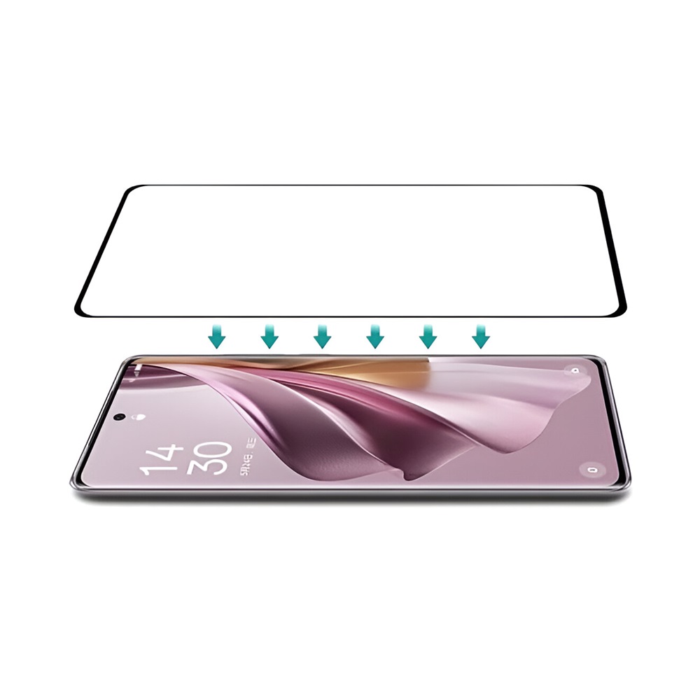 Helmet Diamond Glass 5D Oppo Reno 10 Pro 5G, Black - Image 3