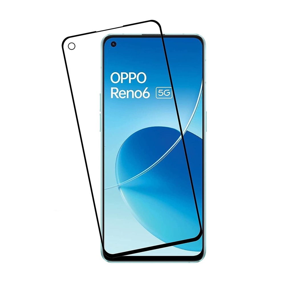 Helmet Diamond Glass 4D Oppo Reno 6 5G, Black - Image 2