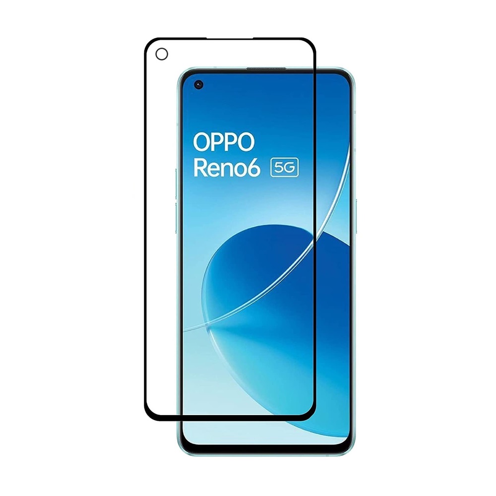 Helmet Diamond Glass 4D Oppo Reno 6 5G, Black - Image 3