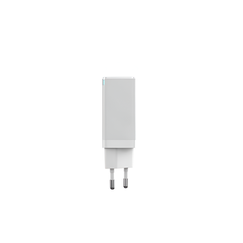 Helmet Wall Charger GaN 1*USB-A+2*Type-C 65W 6A, White - Image 2