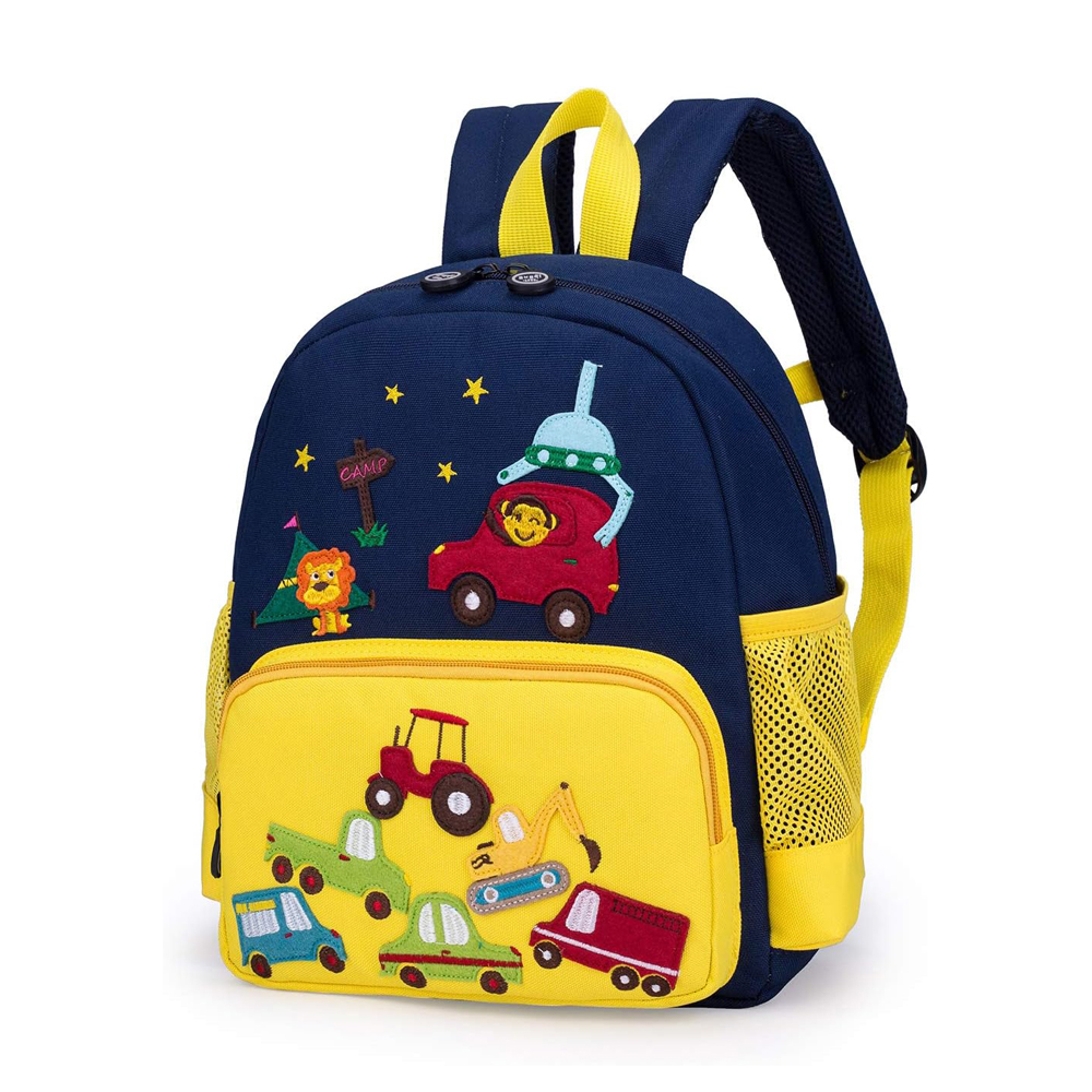 Kids Backpack Yellow Car - Image 2